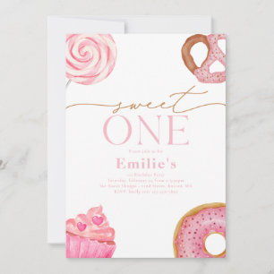 Invitations de fête d'anniversaire Sweet One