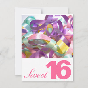 Invitations de fête d'anniversaire Sweet sixteen