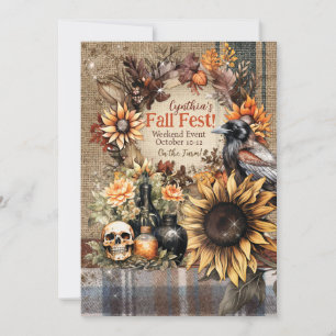 Invitations de fête d'automne