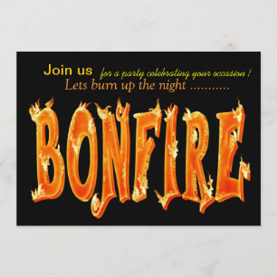 Invitations de fête de Bonfire