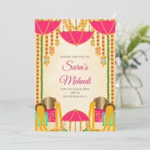 Invitations de fête de henné et invitations de fêt