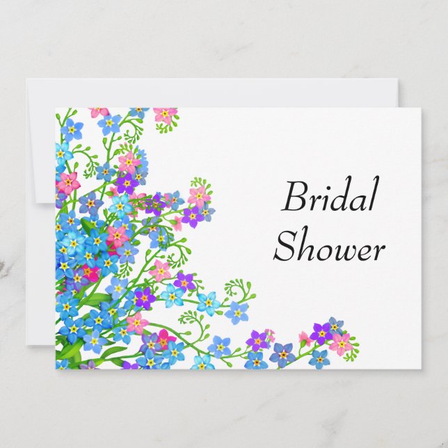 Invitations de Fête de la mariée de jardin de (Devant)