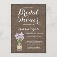 Invitations de Fête de la mariée de pot de maçon