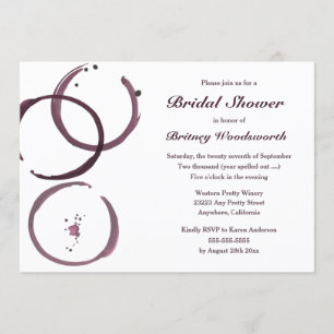 Invitations de Fête de la mariée de vignoble de