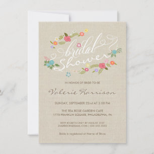 Invitations de Fête de l'mariée de de fleurs de l