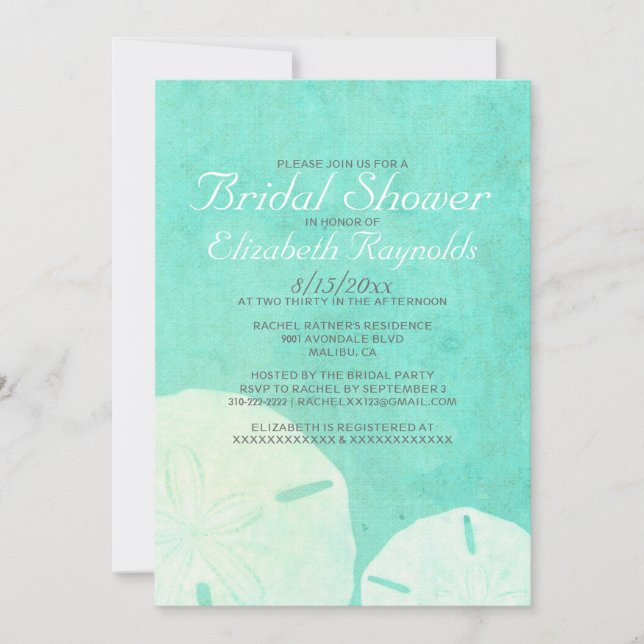 Invitations de Fête de l'mariée du dollar de  de B (Devant)