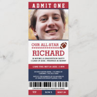 Invitations de fête de remise des diplômes du