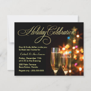 Invitations de fête de vacances
