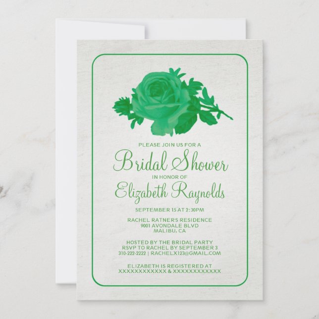 Invitations de Fête des mariées de fleurs et de fl (Devant)
