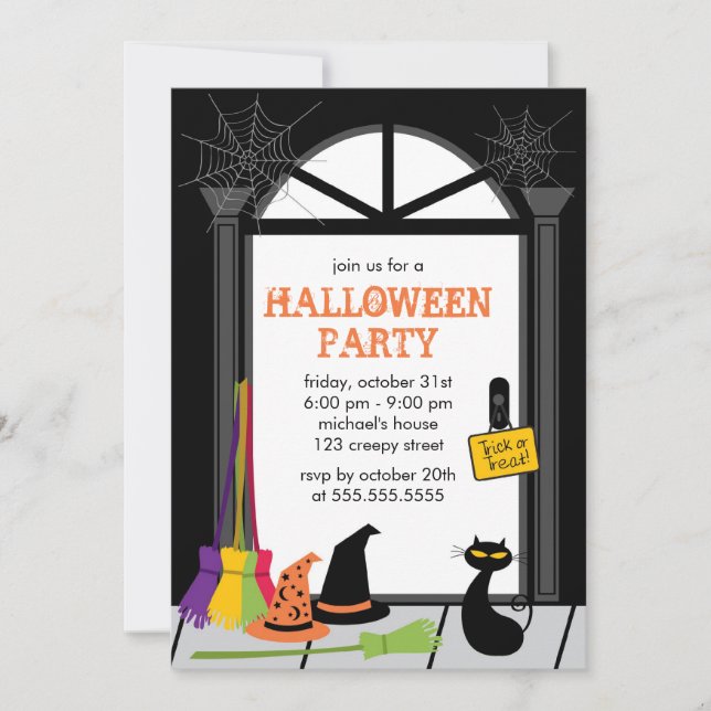 Invitations de fête d'Halloween (Devant)