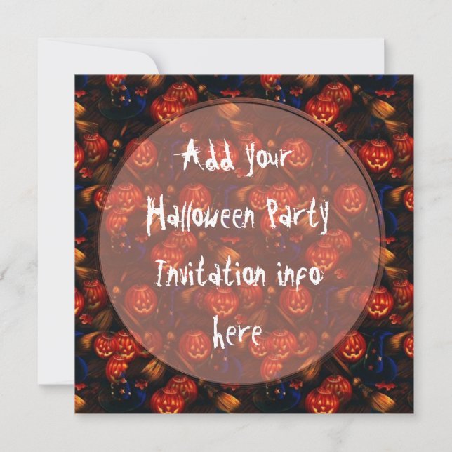 Invitations de fête d'Halloween (Devant)
