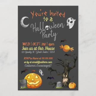 Invitations de fête d'Halloween