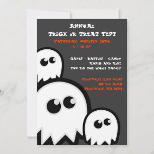 Invitations de fête d'Halloween Ghosts
