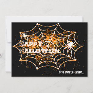 Invitations de fête d'Halloween Spiderweb