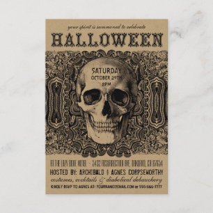 Invitations de fête d'Halloween - Steampunk Kraft