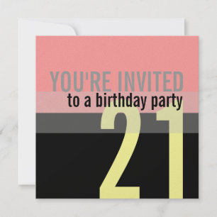 Invitations de fête du 21e anniversaire