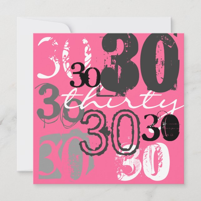 Invitations de fête du 30e anniversaire (Devant)
