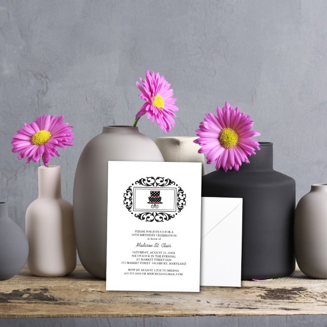 Invitations de fête du 30e anniversaire (Créateur téléchargé)