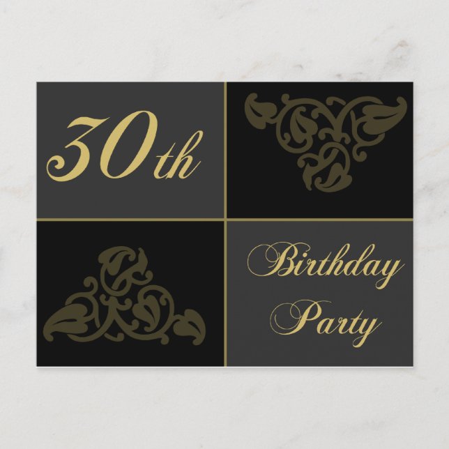 Invitations de fête du 30e anniversaire (Devant)