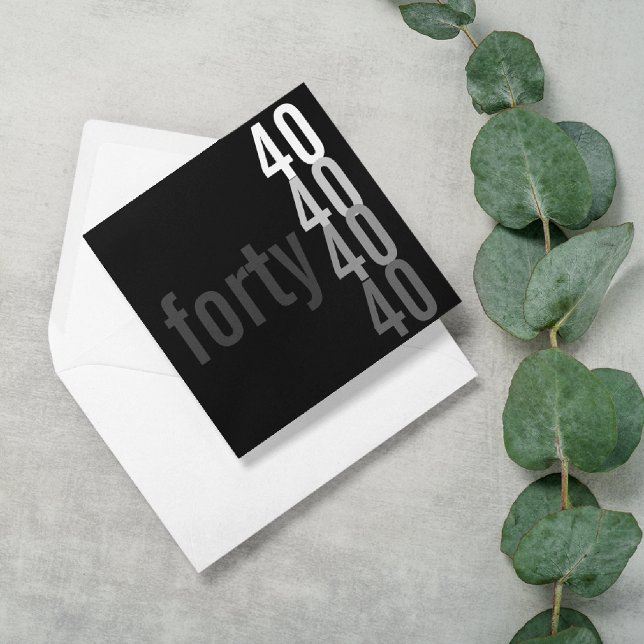 Invitations de fête du 40e anniversaire (Créateur téléchargé)