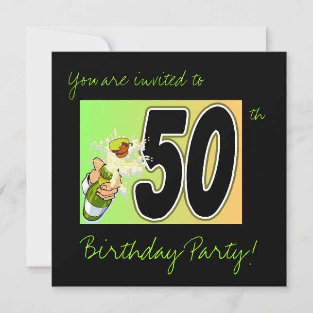 Invitations de fête du 50e anniversaire (Devant)