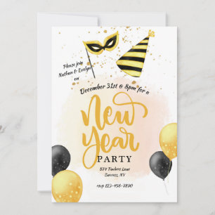 Invitations de fête du Nouvel An