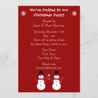 Invitations de fête mignonnes de fête de Noël de