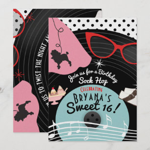 Invitations de fêtes à thème des années 50