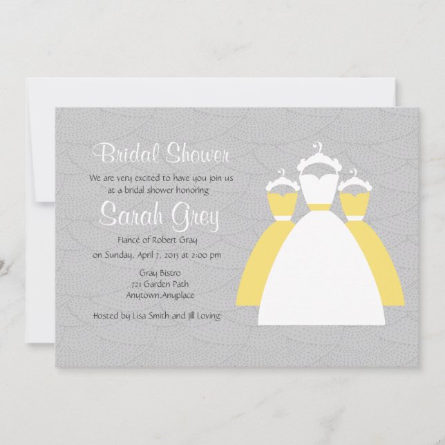 Invitations De Fêtes des mariées Personnalisées Gr (Devant)