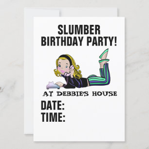 INVITATIONS DE FILLES DE L'ANNIVERSAIRE DE LA BOUE