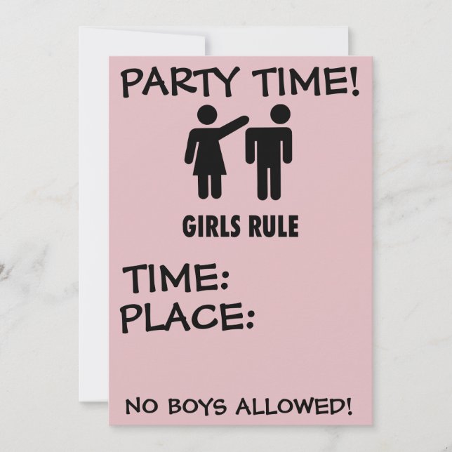 INVITATIONS DE FILLES FUNNY BIRTHDAYPARTY "GILL PO (Devant)