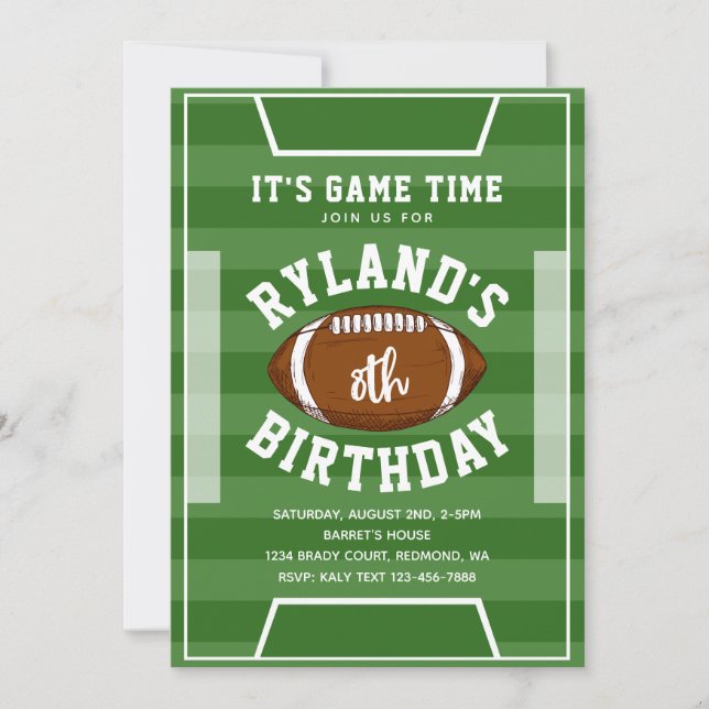 Invitations de football | Football Anniversaire (Devant)