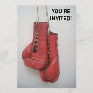 Invitations de gants de boxe Anniversaire/Bachelor