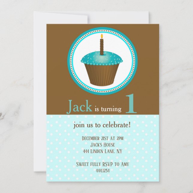 Invitations de garçons d'anniversaire (Devant)