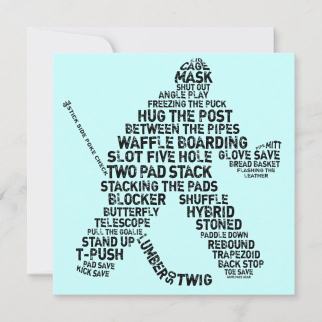 Invitations de gardiens de hockey (Devant)