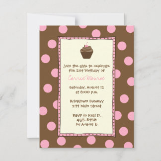 Invitations de gâteau de cerise de chocolat