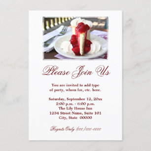 Invitations de gâteaux de fromage