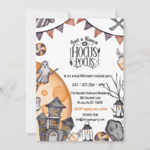 Invitations de Ghost Town Éffrayant Halloween