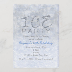 Invitations de glace et de fête d'anniversaire