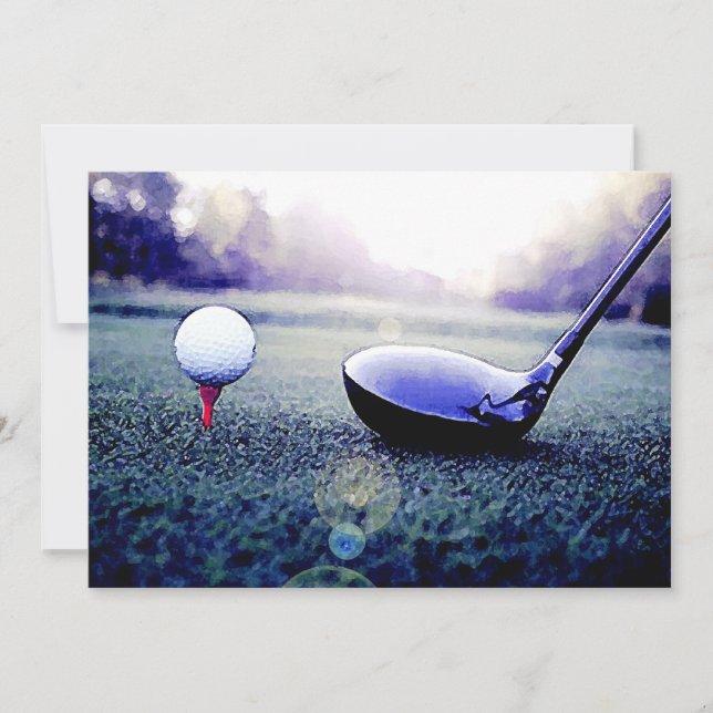 Invitations de golf - Golf Ball & Bat (Devant)