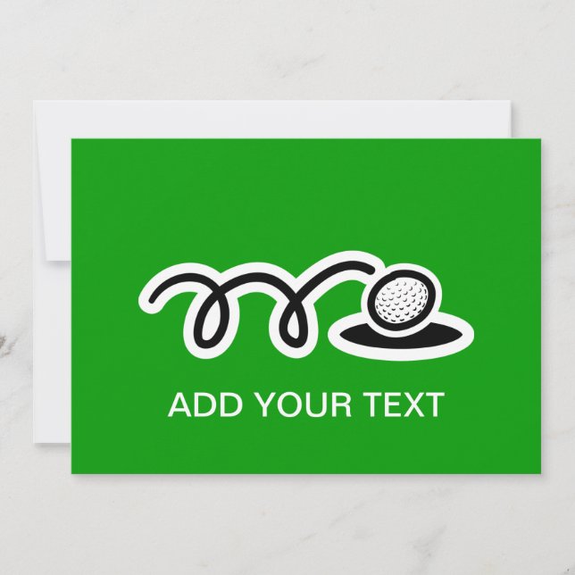 Invitations de golf personnalisées (Devant)