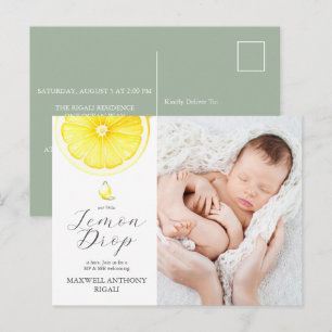 Invitations de gouttes de citron Sip and See