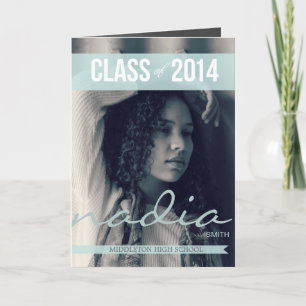 Invitations de graduation 2014 au ruban moderne 2