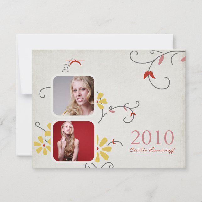 Invitations de graduation de jardin simple (Devant)