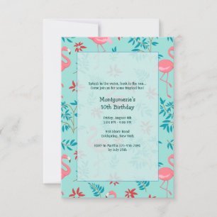 Invitations de grands Flamants roses