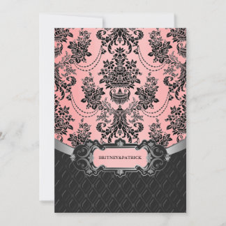 Invitations de Guava Rose rose et noir Mariage dam