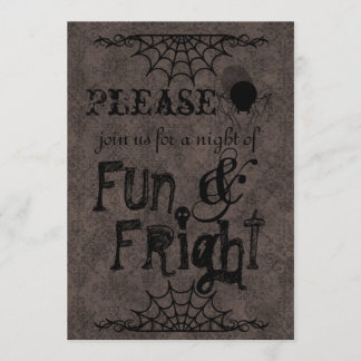 Invitations de Halloween dans le brun