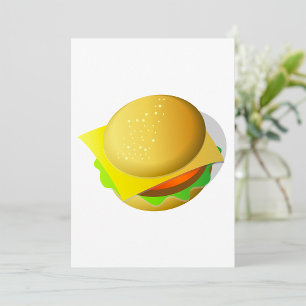 Invitations de hamburger savoureux
