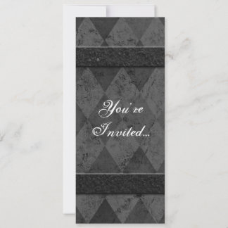 Invitations de Jacquard noir personnalisées, verti