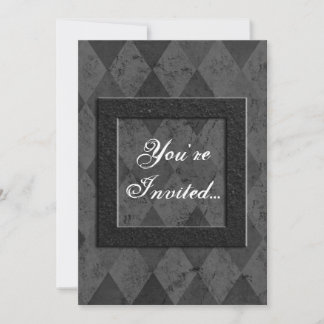 Invitations de Jacquards noirs personnalisées
